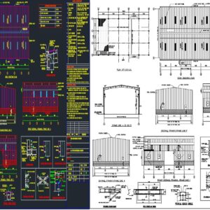 PEB - Industrial standard architectural drawing with all details.
