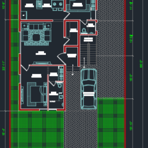 HOUSE PLAN 29 x 44 | EAST FACING HOUSE PLAN | DUPLEX TYPE
