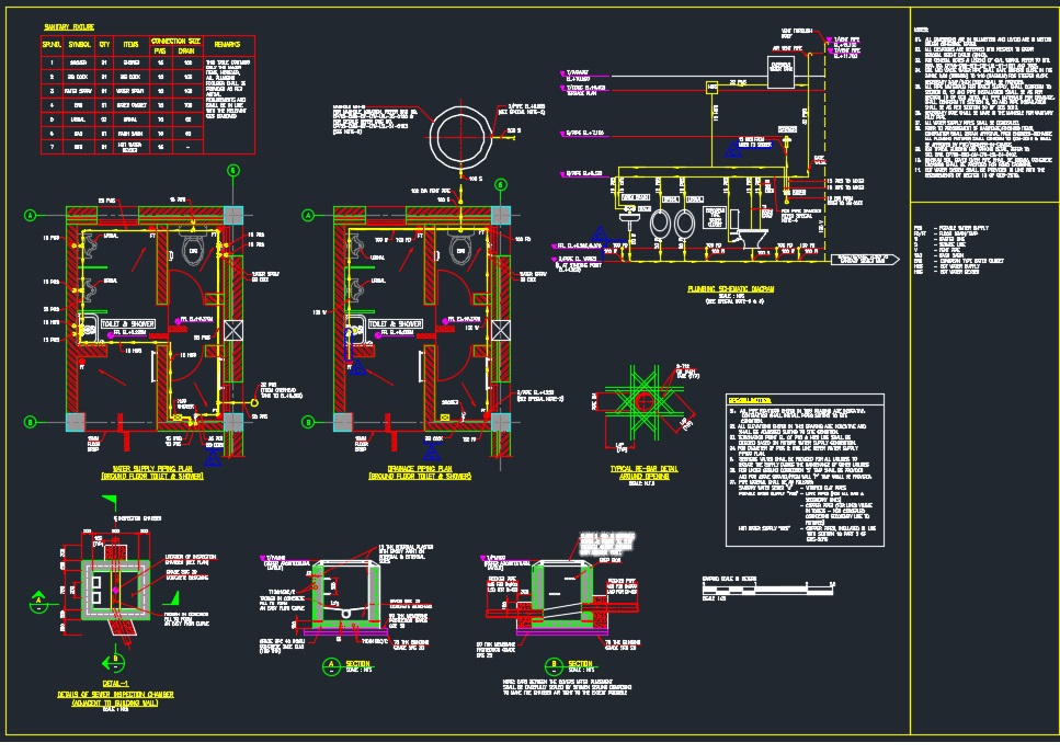 PLUMBING DRAWING FOR TOILET - Engineering Concepts