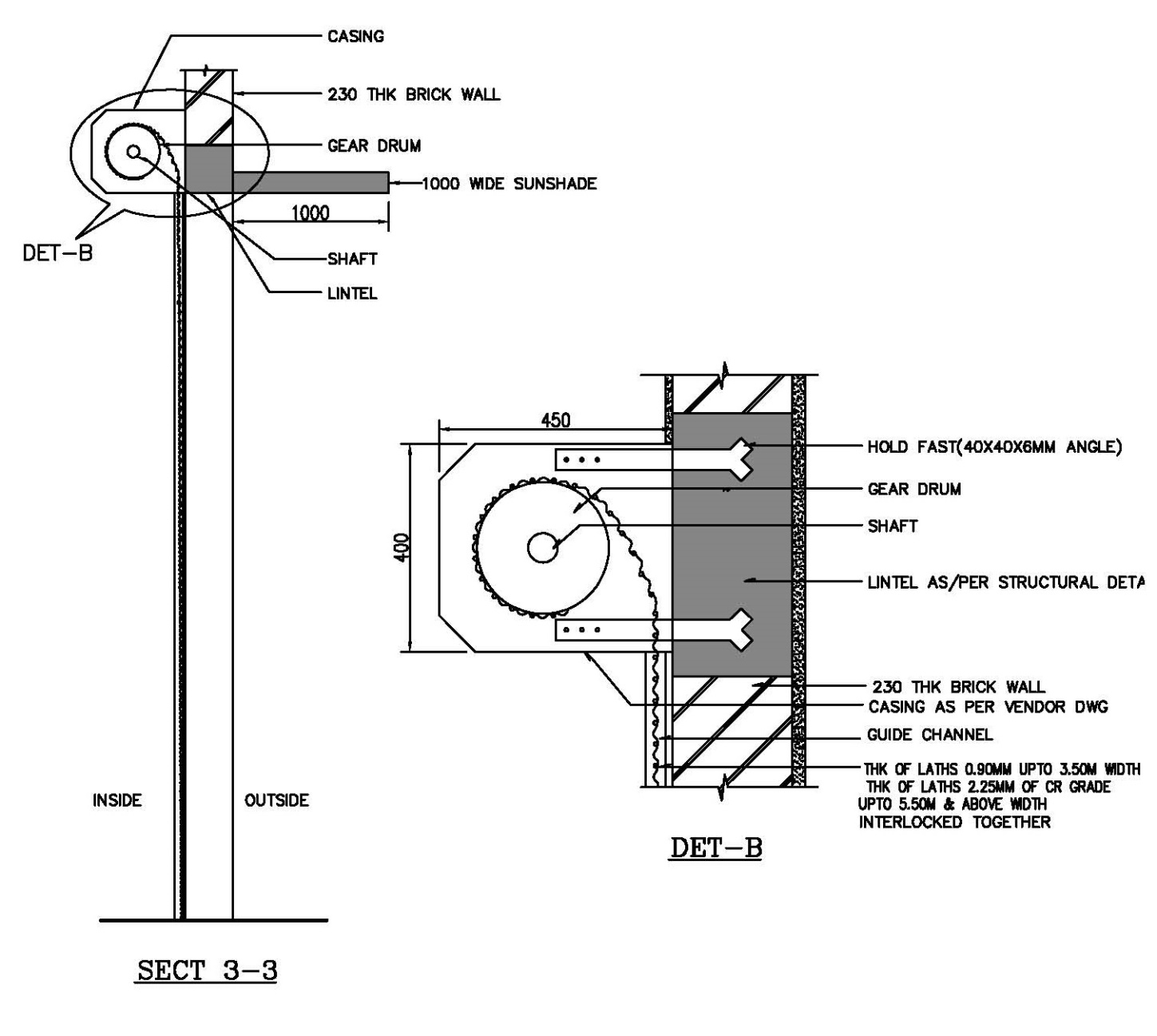 Rolling Shutter Fixing Detail with RCC Beam