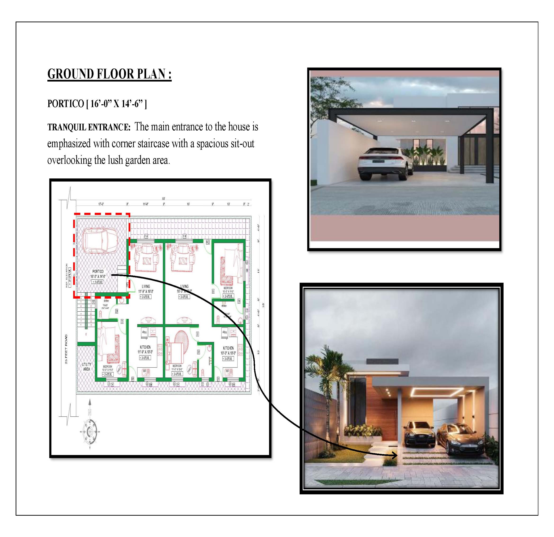 HOUSE PLAN 35 x 60 | WEST FACING |