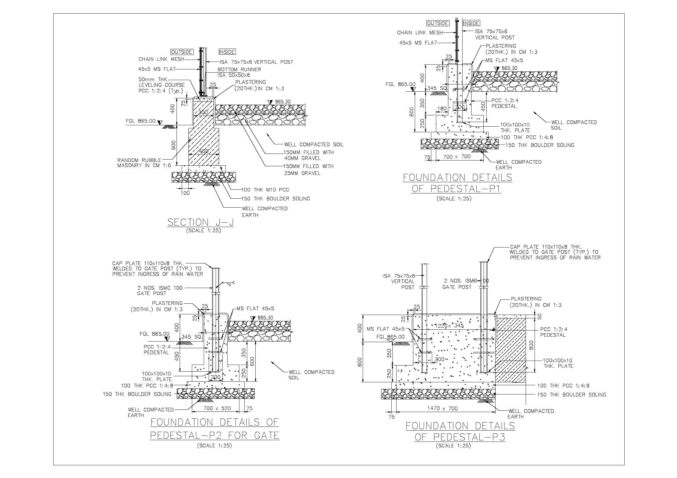 Fencing Layout and Details For Transformer Area