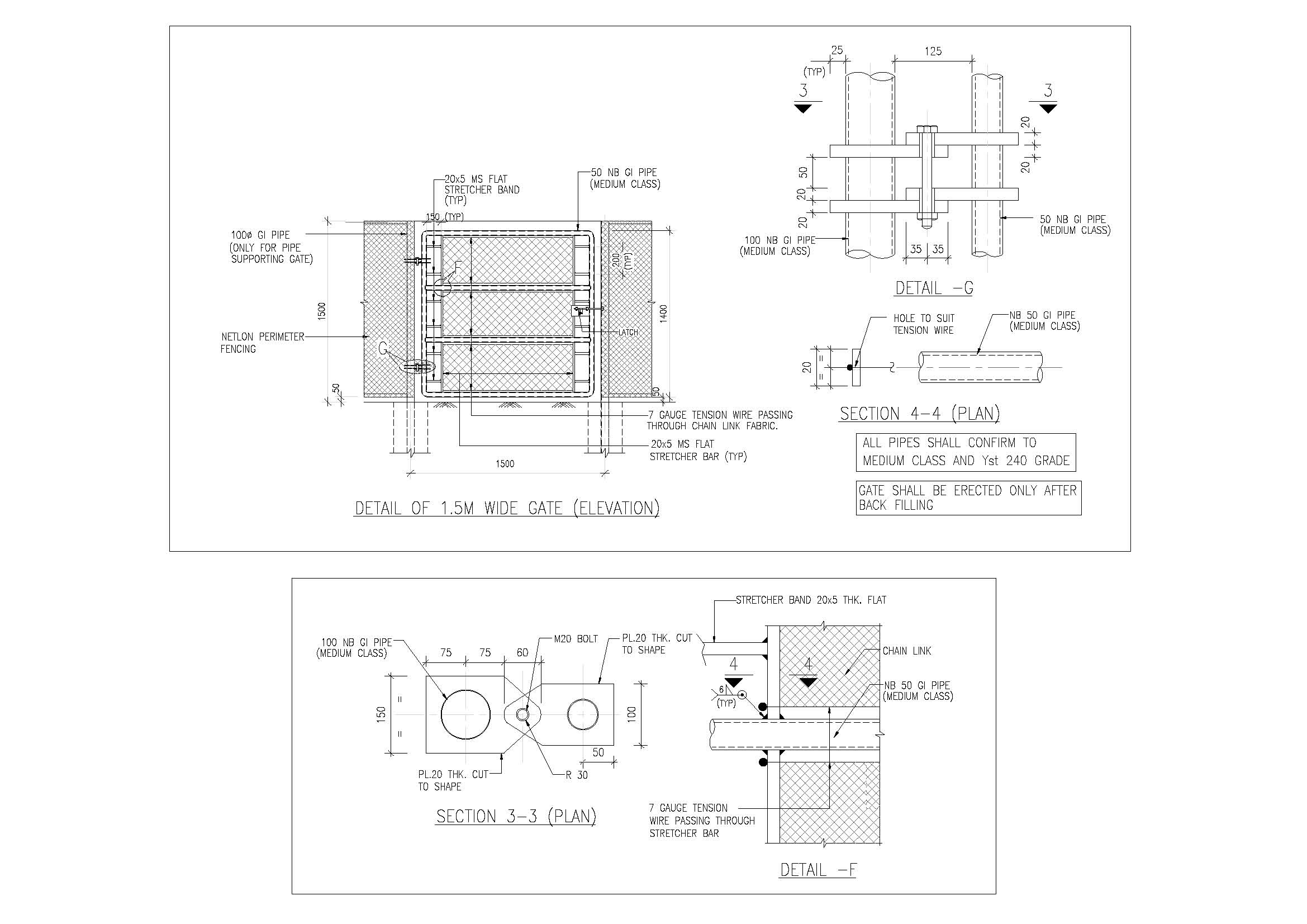 Fencing Gate Details and Requirements