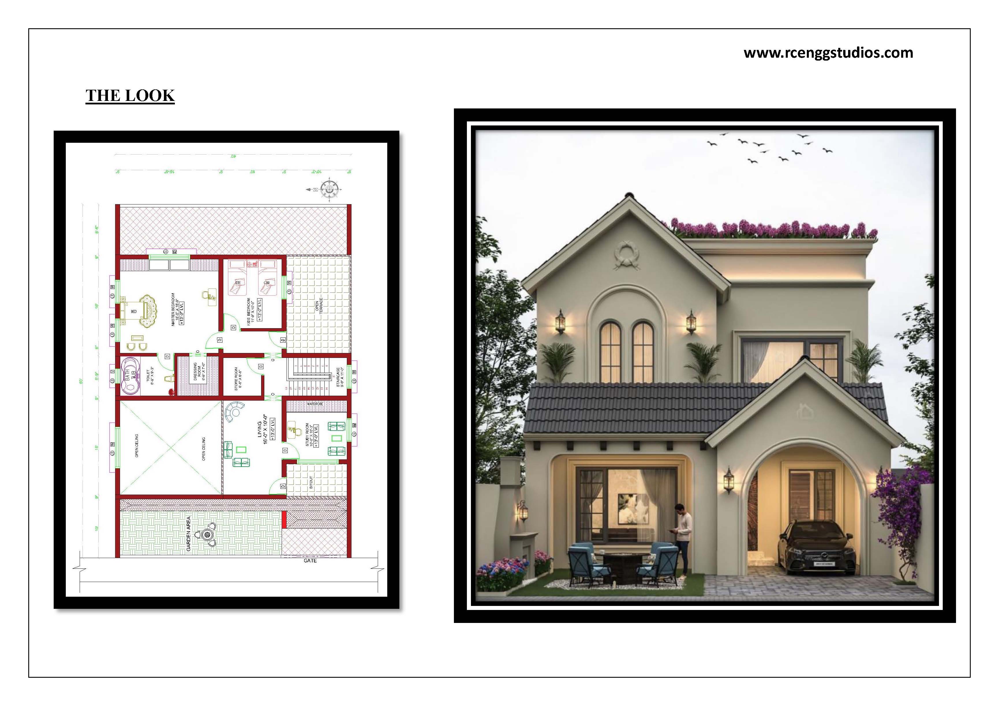 HOUSE PLAN 60 X 40 | WEST FACING |