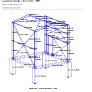 Design of Steel Shed as per IS800