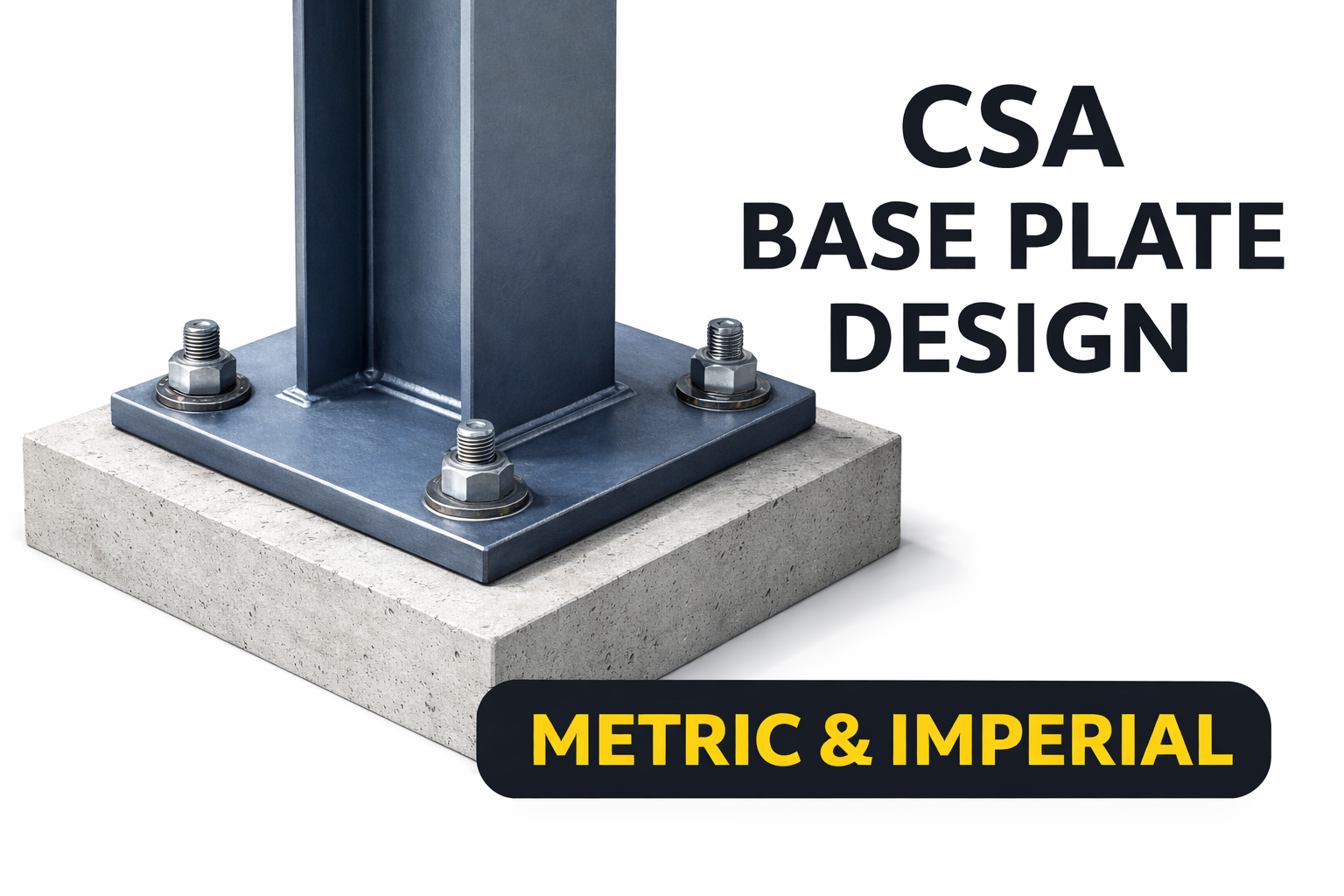 Base Plate Design Calculator CSA A23.3